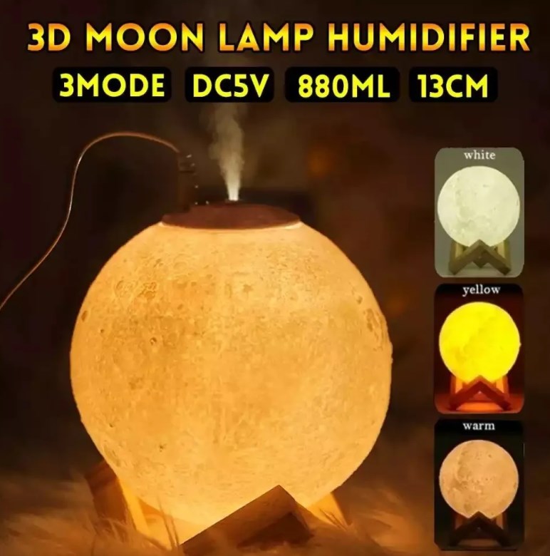 Lámpara Humidificadora Luna 3D NASA
