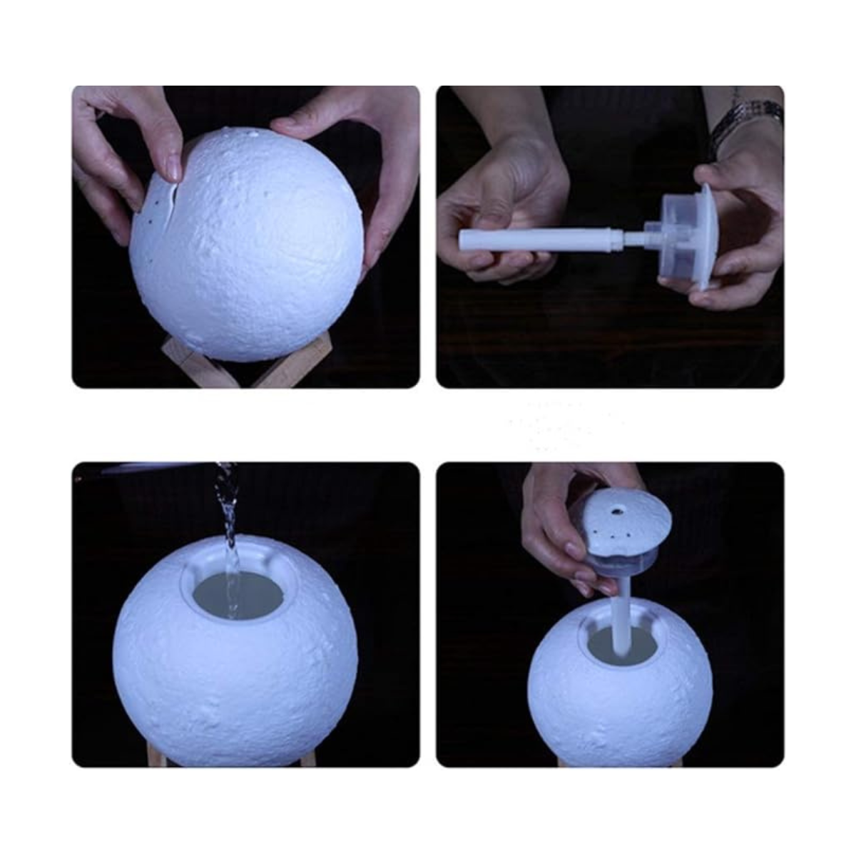 Lámpara Humidificadora Luna 3D NASA
